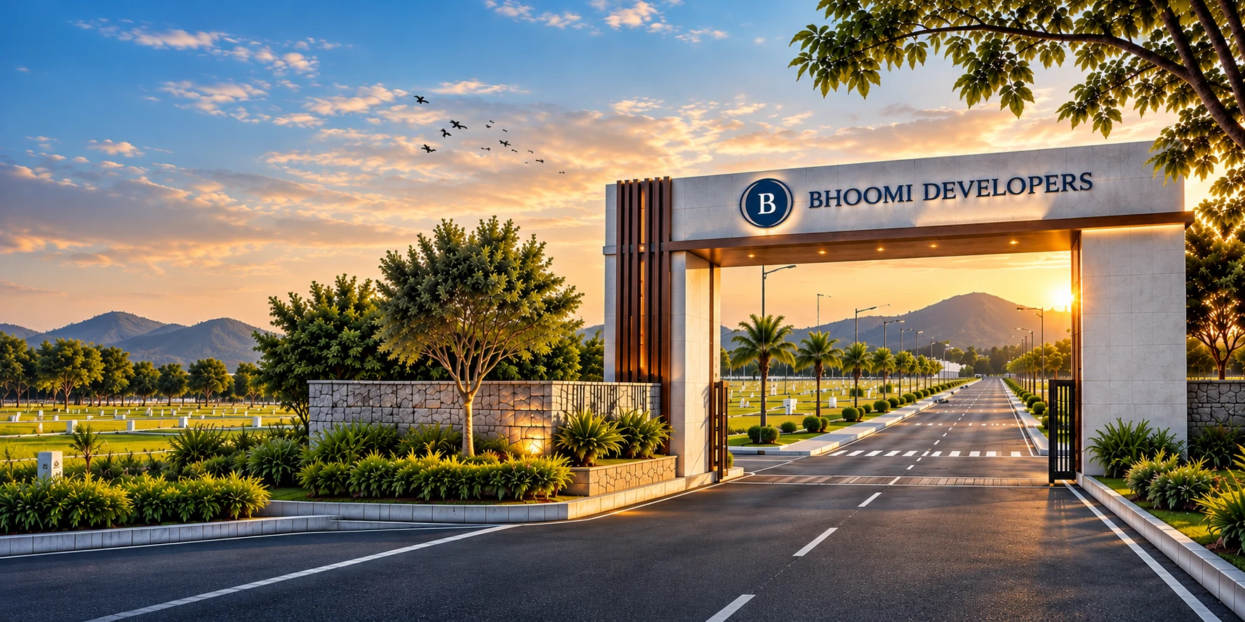 Bhoomi Developers entrance and residential development